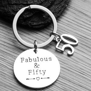 50th Birthday Keychain, 50th Birthday Gifts for Me